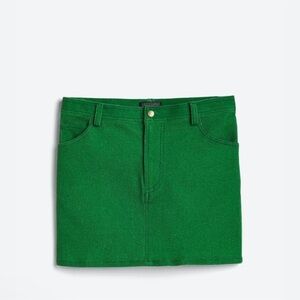 NEW MEGAN Renne NWOT Rio Green Denim Mini Skirt Size 31